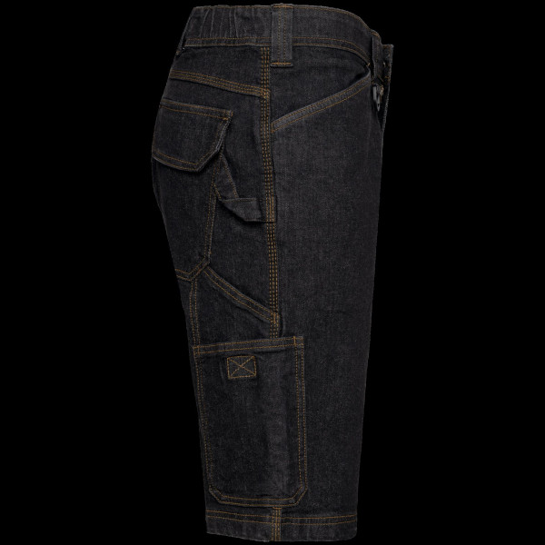Bermuda denim multipoches homme personnalisable – Vêtement professionnel pratique pour entreprises