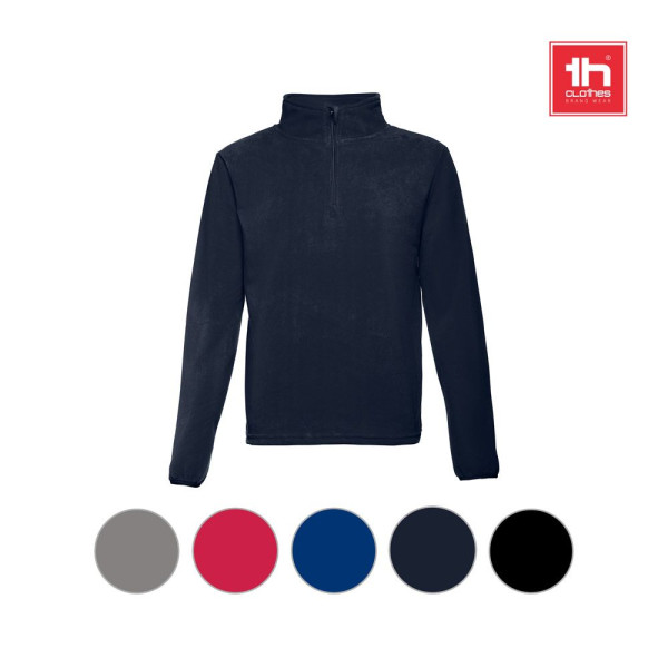 Pull polaire col zippé unisexe THC VIENNA - Personnalisable pour vos événements et cadeaux d'entreprise