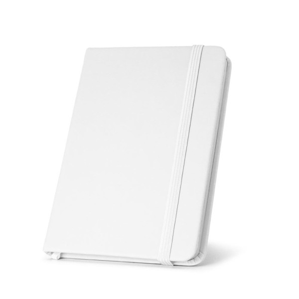Bloc-notes A5 en PU avec feuilles unies HEMINGWAY - Personnalisable pour vos événements d'entreprise