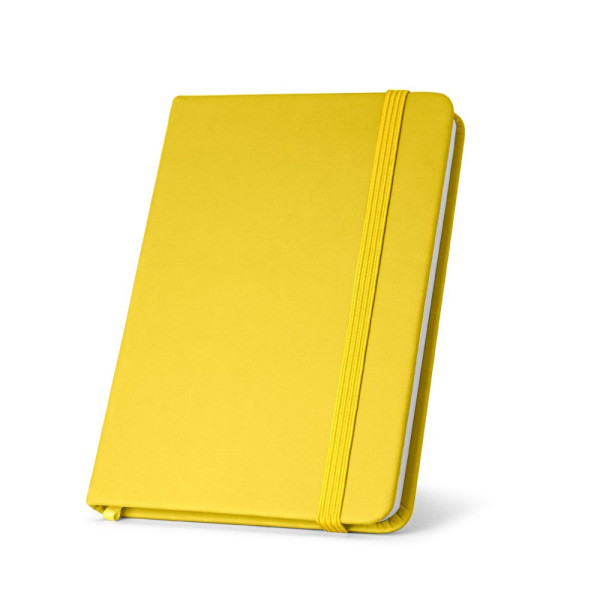Bloc-notes A5 en PU avec feuilles unies HEMINGWAY - Personnalisable pour vos événements d'entreprise