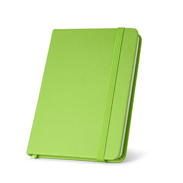 Bloc-notes A5 en PU avec feuilles unies HEMINGWAY - Personnalisable pour vos événements d'entreprise