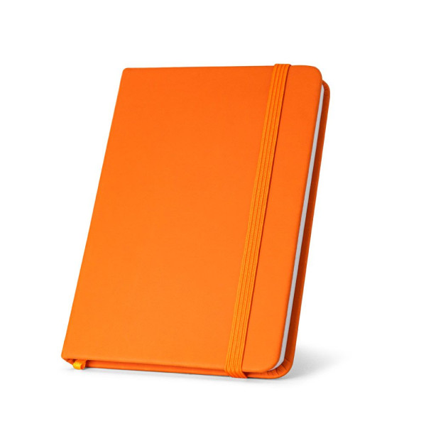 Bloc-notes A5 en PU avec feuilles unies HEMINGWAY - Personnalisable pour vos événements d'entreprise