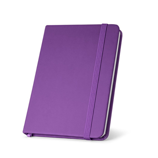 Bloc-notes A5 en PU avec feuilles unies HEMINGWAY - Personnalisable pour vos événements d'entreprise