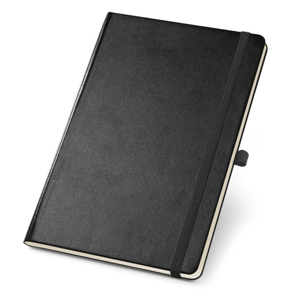 Bloc-notes A5 à feuilles lignées en couleur ivoire TWAIN - Personnalisation professionnelle pour vos événements d'entrepris