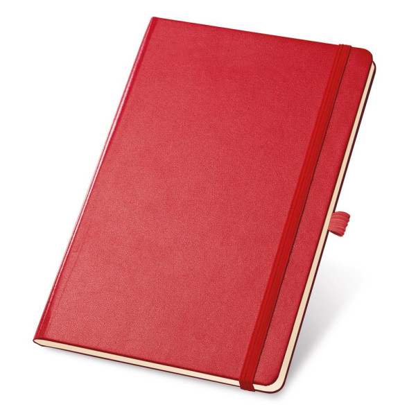 Bloc-notes A5 à feuilles lignées en couleur ivoire TWAIN - Personnalisation professionnelle pour vos événements d'entrepris