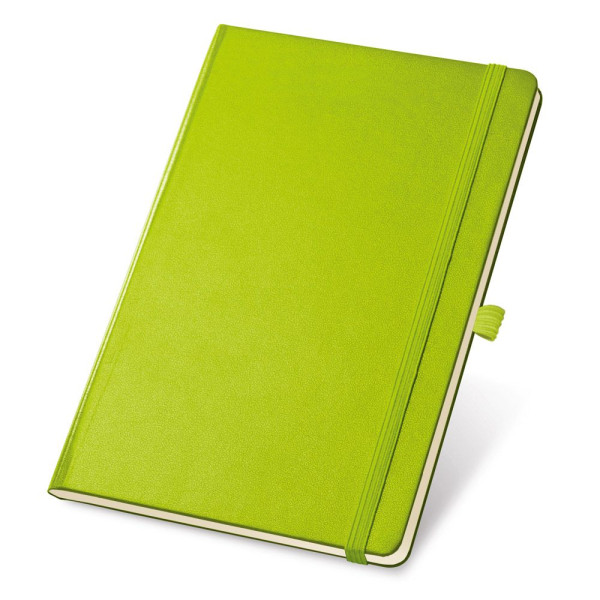 Bloc-notes A5 à feuilles lignées en couleur ivoire TWAIN - Personnalisation professionnelle pour vos événements d'entrepris