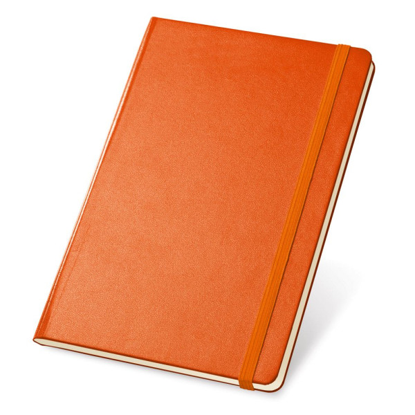 Bloc-notes A5 à feuilles lignées en couleur ivoire TWAIN - Personnalisation professionnelle pour vos événements d'entrepris
