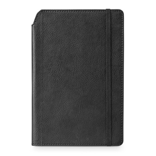 Bloc-notes A5 en PU avec pages lignées MORIAH - Produit personnalisable pour entreprises