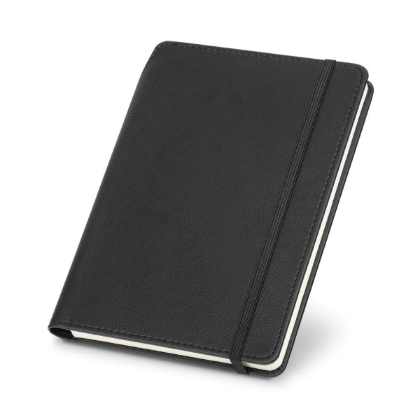 Bloc-notes A5 en PU avec pages lignées MORIAH - Produit personnalisable pour entreprises