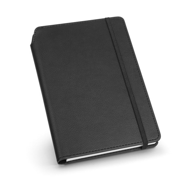 Bloc-notes A5 en PU avec pages lignées MORIAH - Produit personnalisable pour entreprises