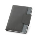 Carnet publicitaire personnalisable RUSSEL en PU et tissu polyester avec bloc-notes A5 - BCM Goodies