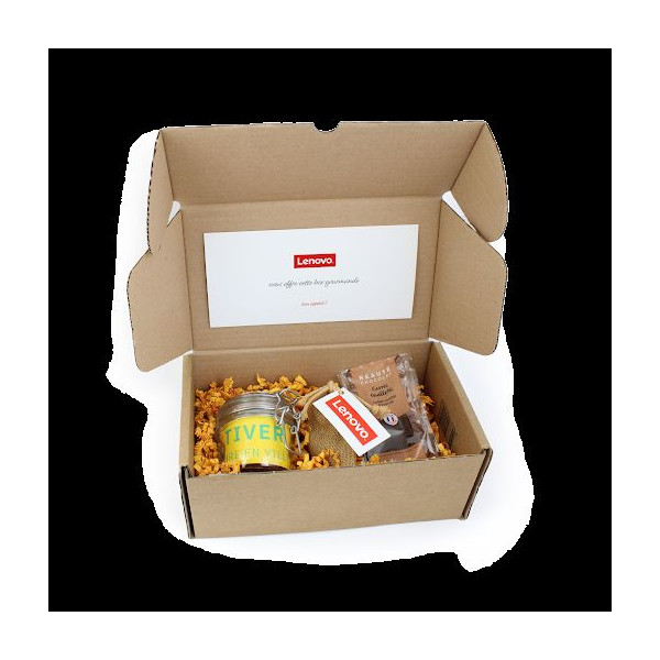 Box gourmande personnalisable Idée Nature pour entreprises - Goodies écologiques avec graines et épices