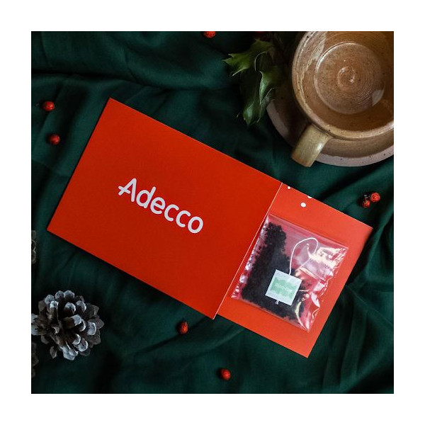 Carte Thé Personnalisée avec Sachet pour Communication d’Entreprise – Cadeau Relationnel BCM Goodies