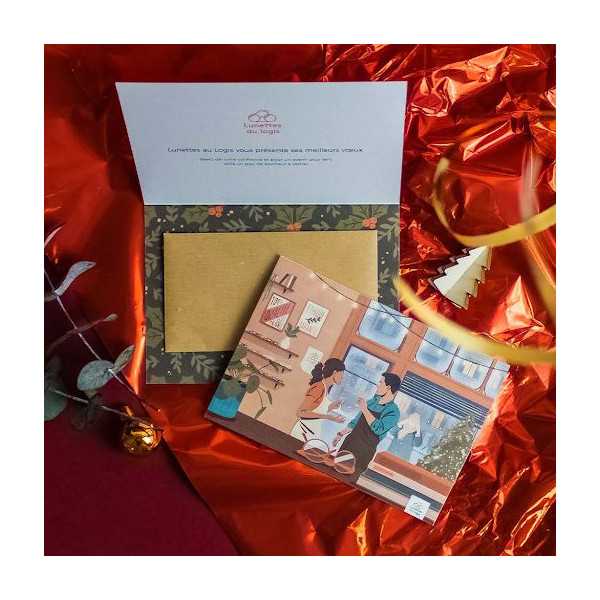 Carte écologique en papier végétal 250g avec sachet de graines – Goodies personnalisé entreprise | BCM Goodies