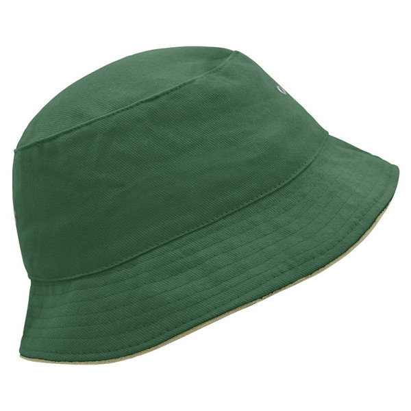 Bob unisexe en coton brossé avec passepoil contrasté - Tailles S/M et L/XL - Personnalisable avec logo - Idéal pour événements, 