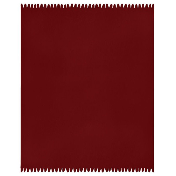 Plaid polaire à franges personnalisable - 125 x 150 cm - 100% polyester - 200 gr/m²