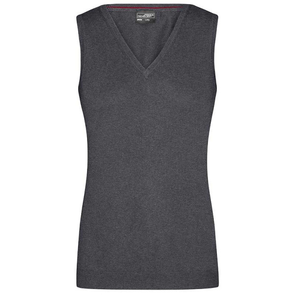 Pull Femme Daiber en coton peigné sans manches et col en V - BCM Goodies