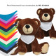 Peluche ours en RPET personnalisable pour entreprise - 25cm - Conforme norme EN 71