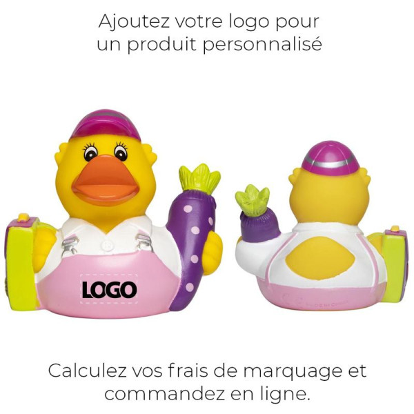 Canard enfant MBW modèle écolière - Jouet enfant PVC sans phtalates - Fiche produit