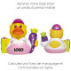 Canard enfant MBW modèle écolière - Jouet enfant PVC sans phtalates - Fiche produit