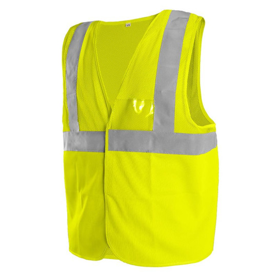 Gilet de sécurité unisexe CXS avec bandes réfléchissantes et fermeture velcro - Normes EN ISO 20471 (classe 1) - Idéal pour la c
