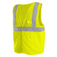 Gilet de sécurité unisexe CXS avec bandes réfléchissantes et fermeture velcro - Normes EN ISO 20471 (classe 1) - Idéal pour la c