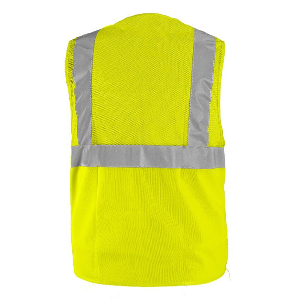 Gilet de sécurité unisexe CXS avec bandes réfléchissantes et fermeture velcro - Normes EN ISO 20471 (classe 1) - Idéal pour la c