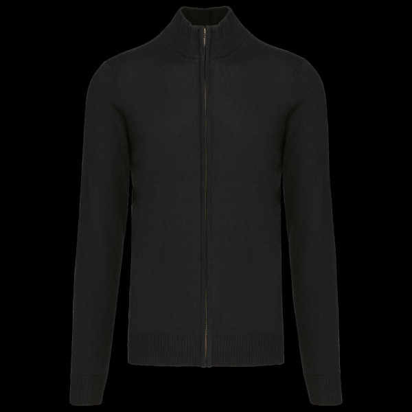 Cardigan zippé homme personnalisable – Textile professionnel pour communication d’entreprise – BCM Goodies