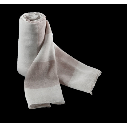 Chèche personnalisé bicolore en voile de coton léger – Accessoire textile pour communication d’entreprise