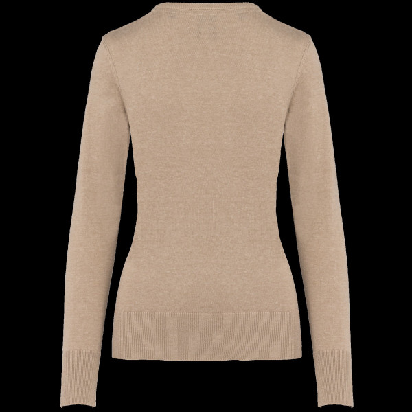 Pull col V femme personnalisable pour entreprise – Cadeau d’affaires et objet publicitaire textile