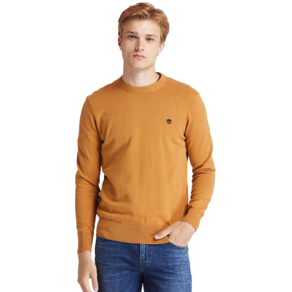 Pull coton bio col rond Williams River Timberland personnalisé pour entreprises – Cadeau d’affaires et communication B2B