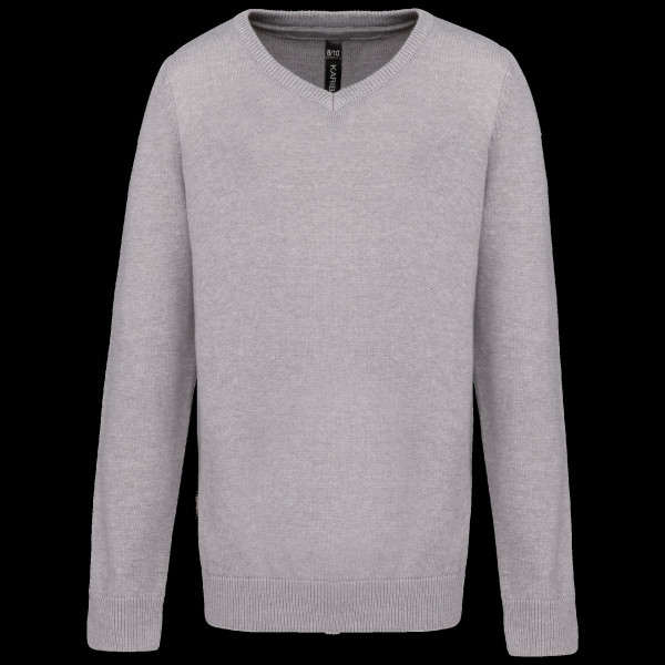 Pull col V enfant personnalisable – Textile promotionnel pour communication B2B et événements – BCM Goodies