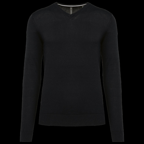 Pull col V écoresponsable homme personnalisable – Textile d’entreprise BCM Goodies