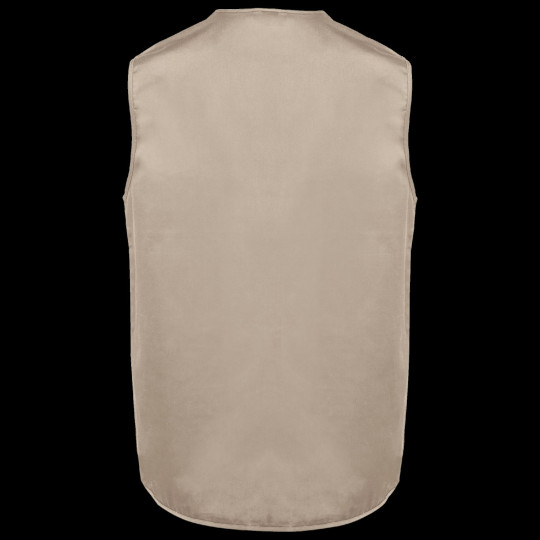 Gilet personnalisable multipoches unisexe B2B – Gilet polycoton doublé pour entreprises et événements professionnels
