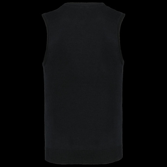 Pull col V sans manches personnalisable pour entreprises – Vêtement corporate 50% coton 50% acrylique