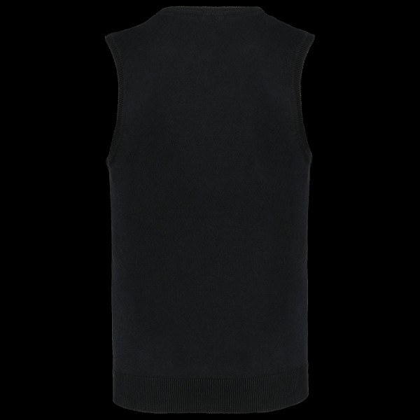 Pull col V sans manches personnalisable pour entreprises – Vêtement corporate 50% coton 50% acrylique