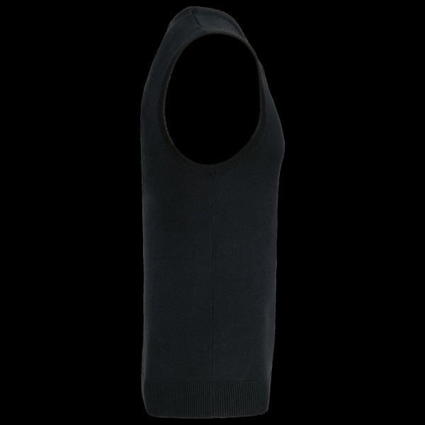 Pull col V sans manches personnalisable pour entreprises – Vêtement corporate 50% coton 50% acrylique