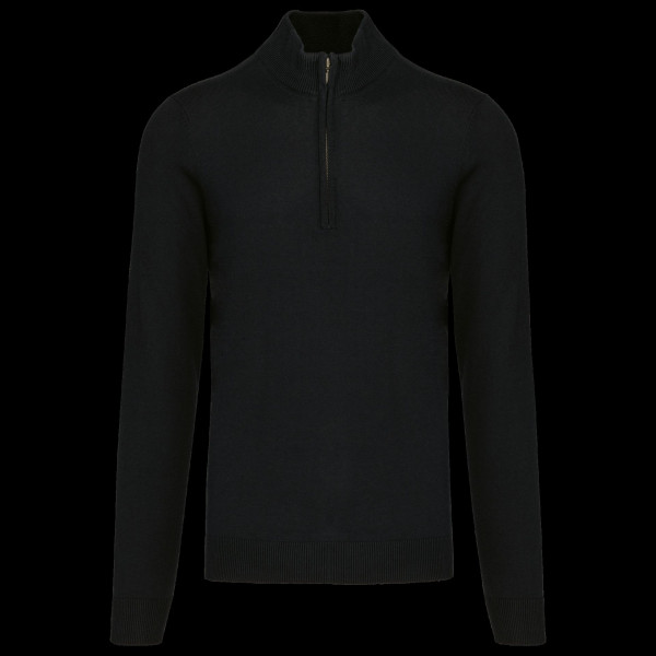 Pull 1/4 zip homme personnalisable pour entreprises – 50% coton 50% acrylique – Communication et merchandising B2B