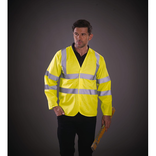 Gilet haute visibilité manches longues EN ISO20471 Classe 3 personnalisé pour équipes professionnelles – BCM Goodies
