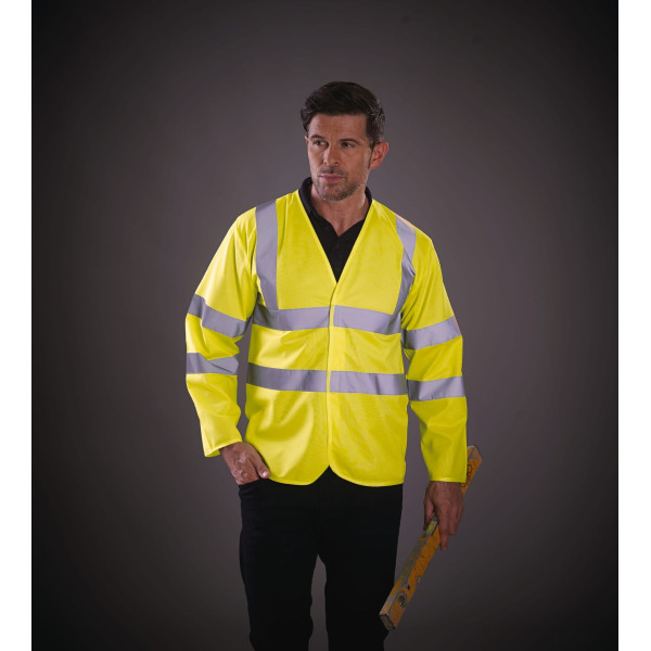 Gilet haute visibilité manches longues EN ISO20471 Classe 3 personnalisé pour équipes professionnelles – BCM Goodies