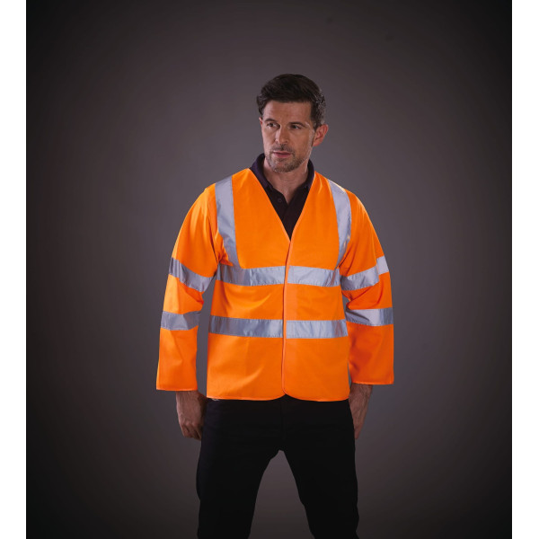 Gilet haute visibilité manches longues EN ISO20471 Classe 3 personnalisé pour équipes professionnelles – BCM Goodies