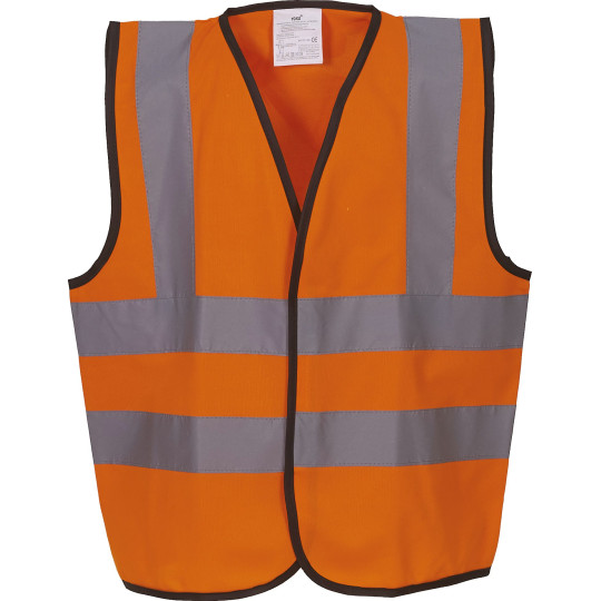 Gilet haute visibilité enfant personnalisable – Vêtement sécurité EN1150 pour communication événementielle