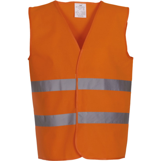Gilet à 2 bandes haute visibilité personnalisé – Communication et sécurité pour entreprises | BCM Goodies