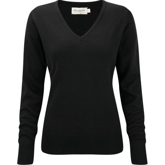 Pullover femme col V personnalisable – Textile d’entreprise pour communication et cadeaux professionnels
