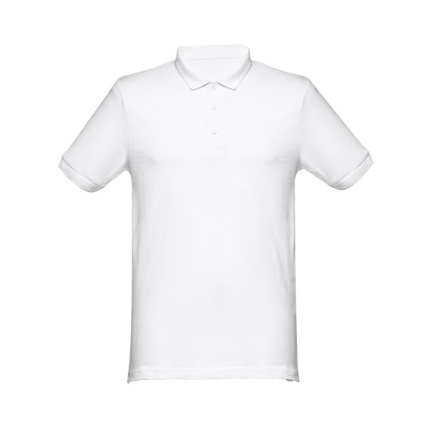 Polo manches courtes pour homme en coton cardé THC MONACO WH - BCM Goodies