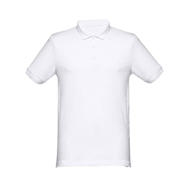 Polo manches courtes pour homme en coton cardé THC MONACO WH - BCM Goodies