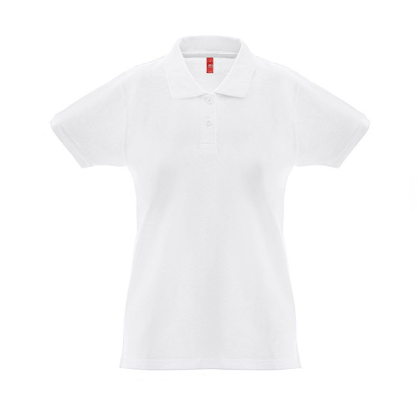 Polo à manches courtes pour femmes en coton cardé THC MONACO WOMEN WH. - BCM Goodies