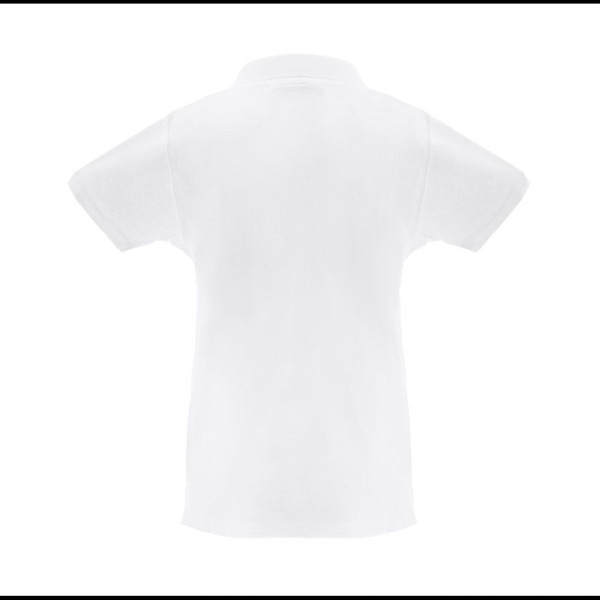 Polo à manches courtes pour femmes en coton cardé THC MONACO WOMEN WH. - BCM Goodies