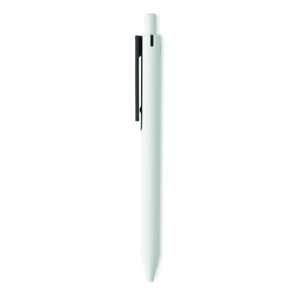 Stylo poussoir en ABS recyclé SIDE - Stylo écologique avec encre bleue fluide