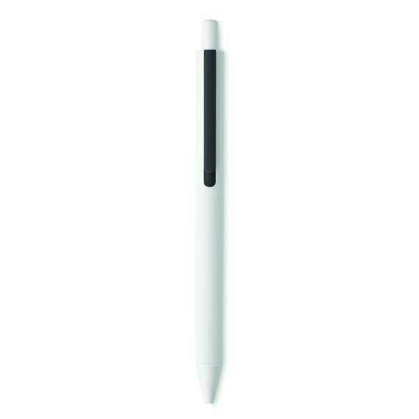 Stylo poussoir en ABS recyclé SIDE - Stylo écologique avec encre bleue fluide